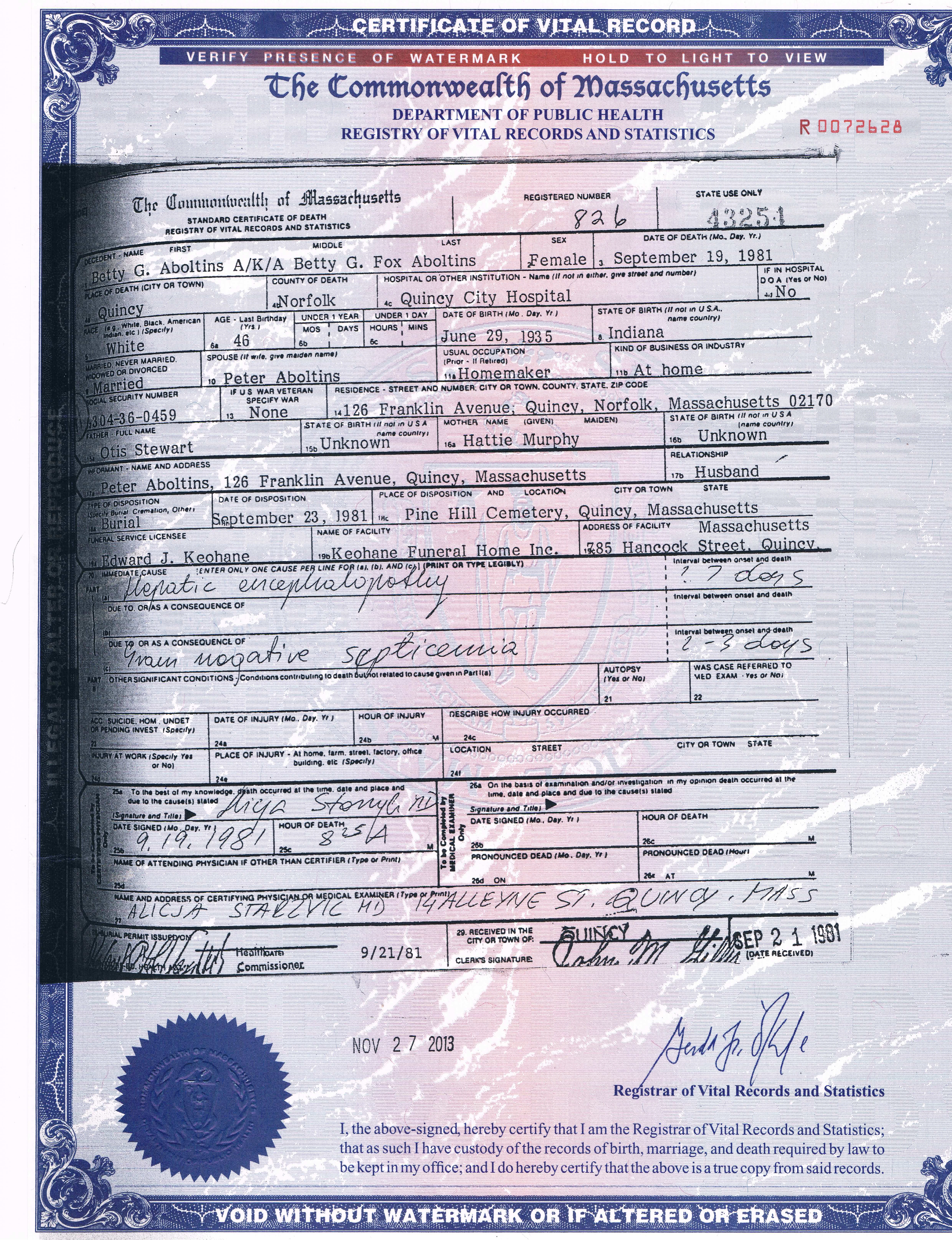 Betty Aboltin Death Certificate(E)
